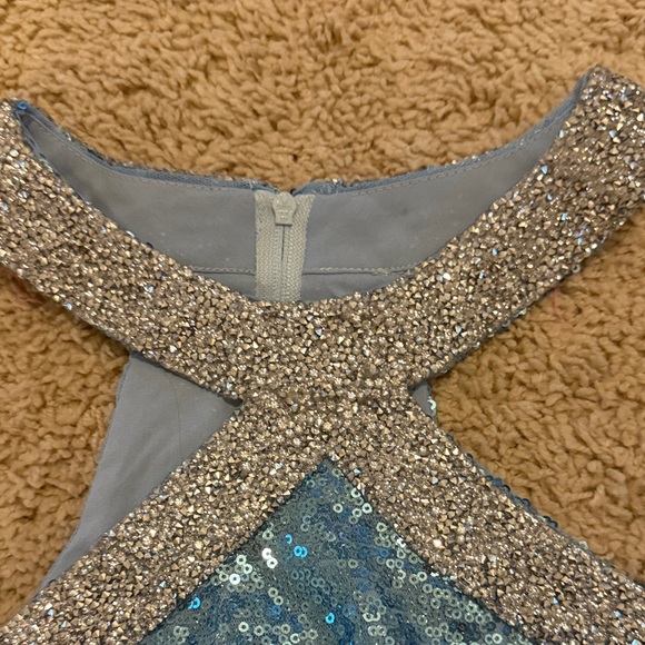 Sparkling Blue Sequin Two-Piece Set - Picture 7 of 8